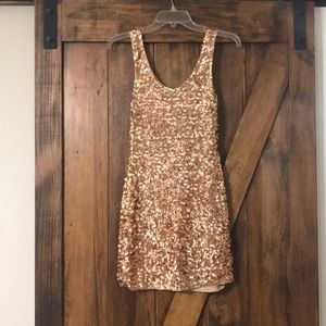 Gold Sequin Dress